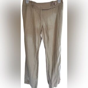 Bandolino‎ Linen Blend Tan Chinos Sz 8 Excellent Condition!